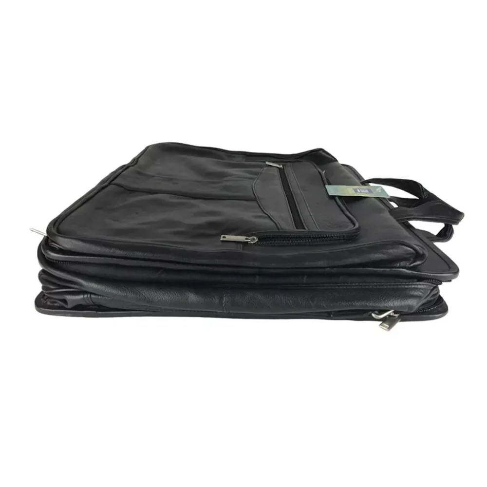 Mad House Unisex Black GM Licensed‎ Product Leather Double Handles Portfolio Bag